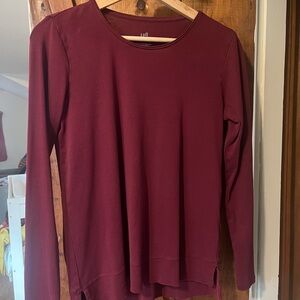 J. Jill Garnet Pima Cotton Long Sleeve Tee
